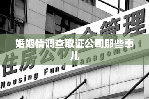 赣州婚姻情调查取证公司那些事儿