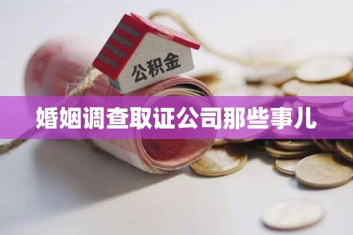 赣州婚姻调查取证公司那些事儿
