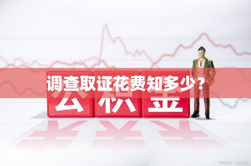 赣州调查取证花费知多少？