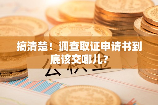 赣州搞清楚！调查取证申请书到底该交哪儿？