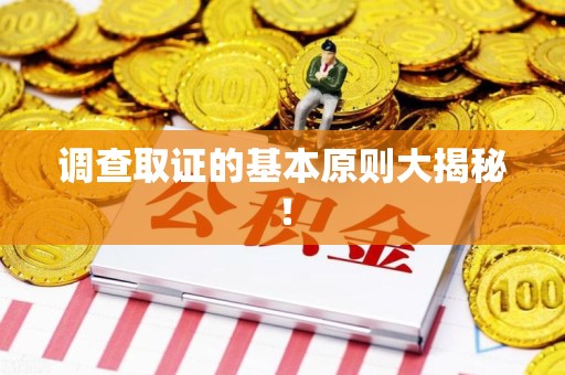 赣州调查取证的基本原则大揭秘！
